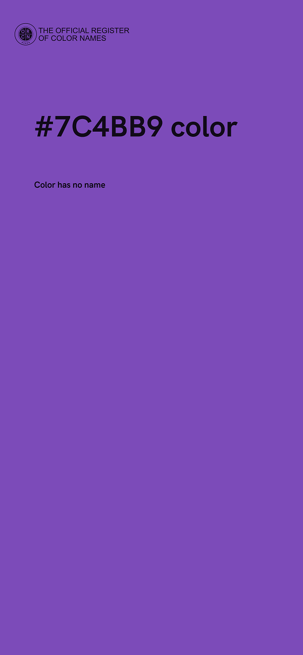 #7C4BB9 color image