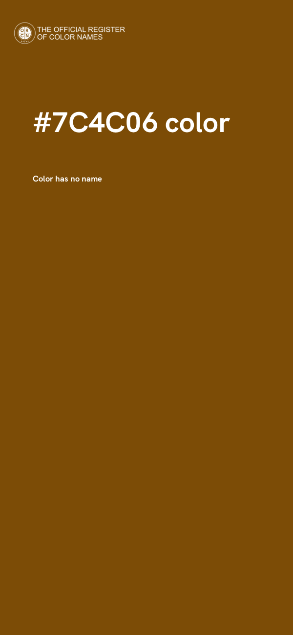 #7C4C06 color image