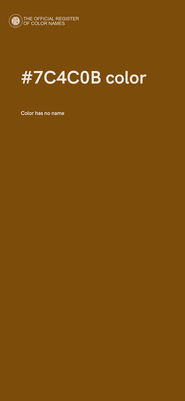 #7C4C0B color image