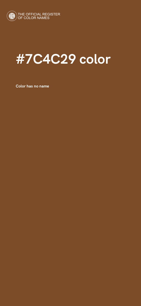 #7C4C29 color image