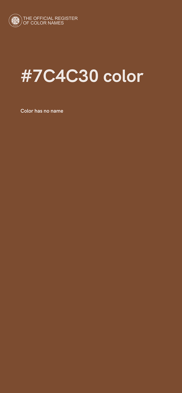 #7C4C30 color image