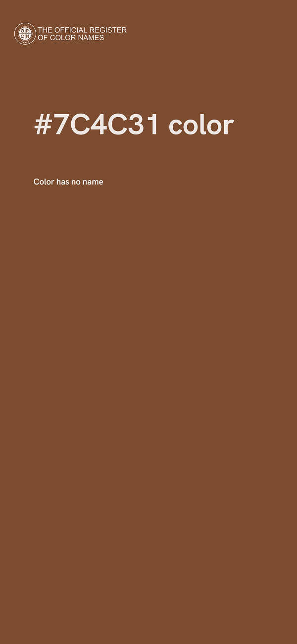 #7C4C31 color image