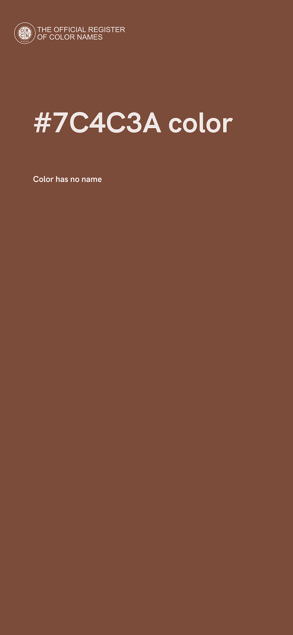 #7C4C3A color image
