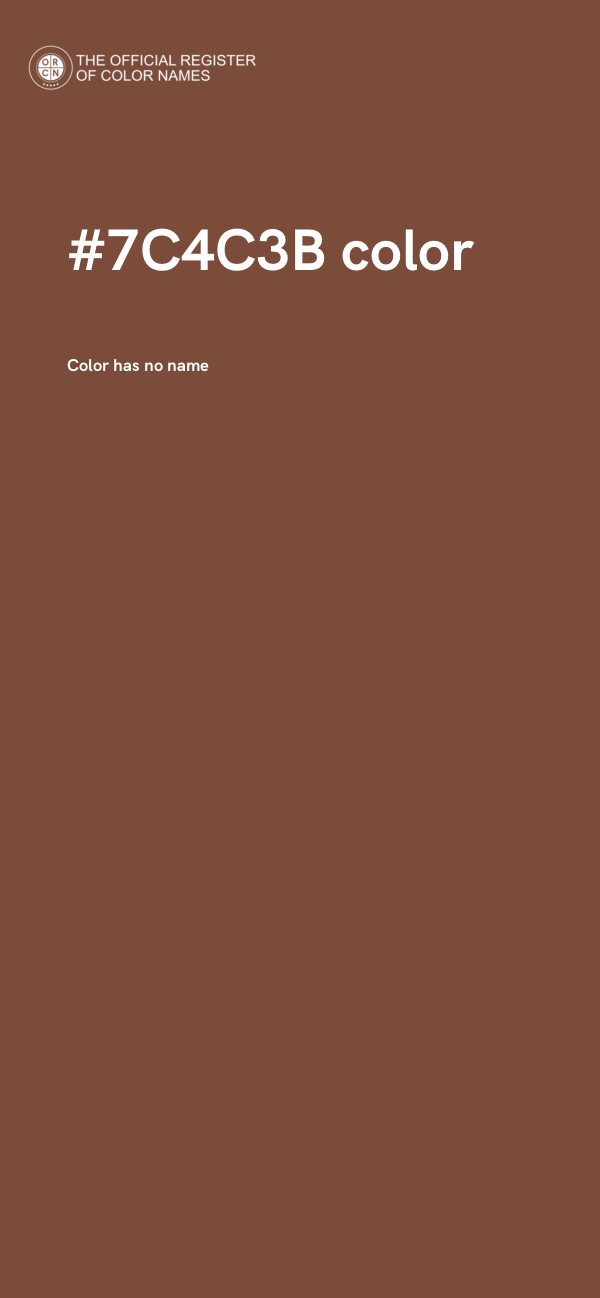 #7C4C3B color image