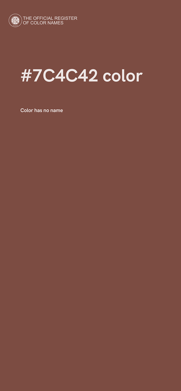 #7C4C42 color image