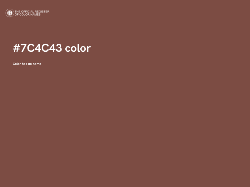 #7C4C43 color image