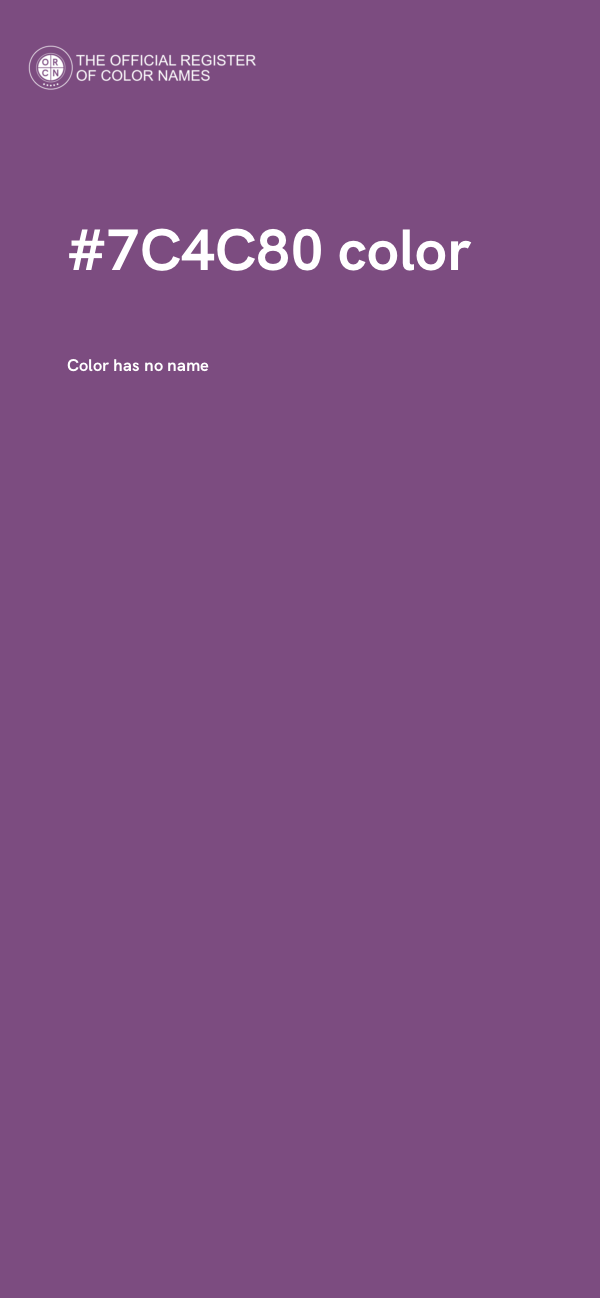 #7C4C80 color image