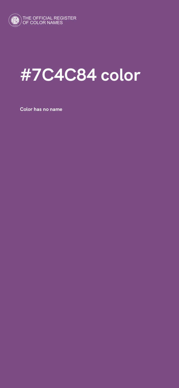 #7C4C84 color image