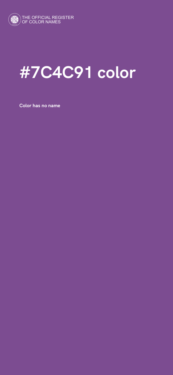 #7C4C91 color image