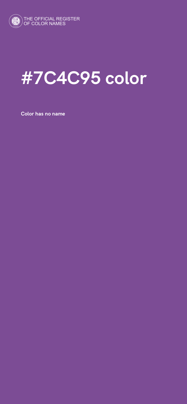 #7C4C95 color image