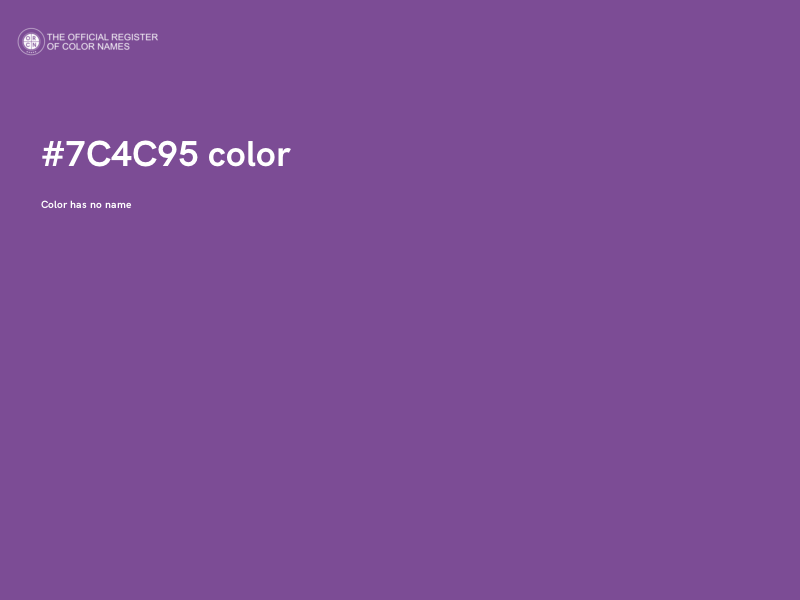 #7C4C95 color image
