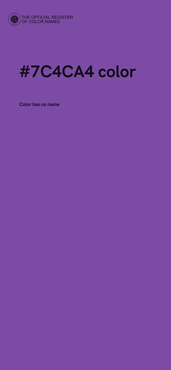 #7C4CA4 color image