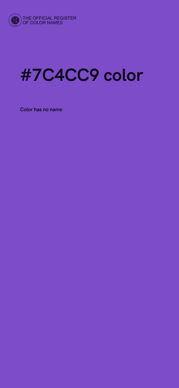 #7C4CC9 color image