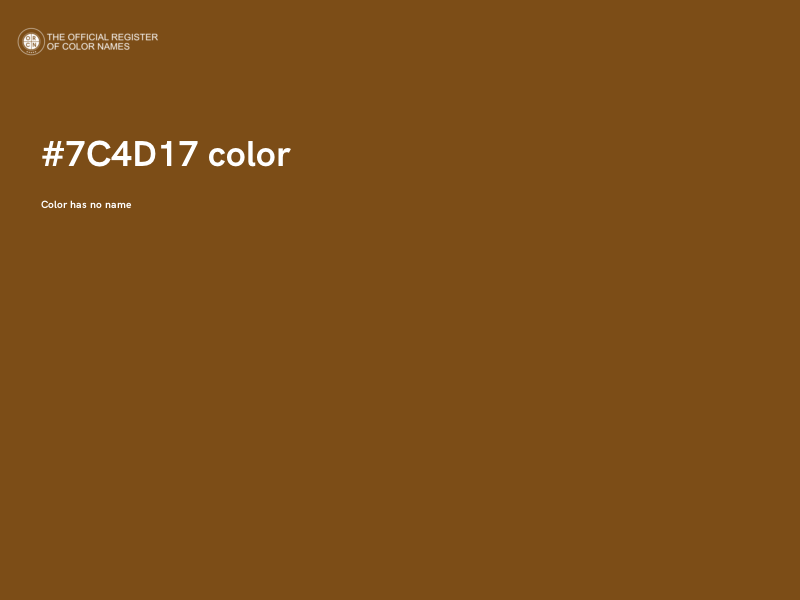 #7C4D17 color image