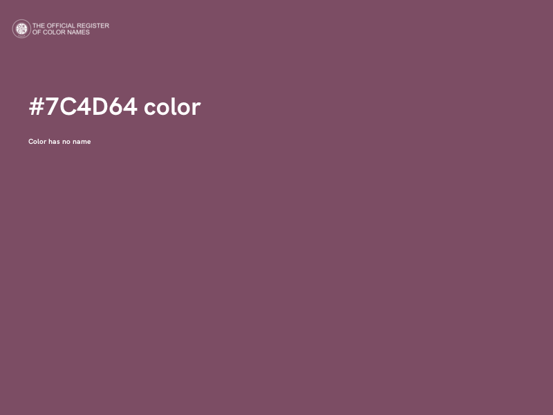 #7C4D64 color image