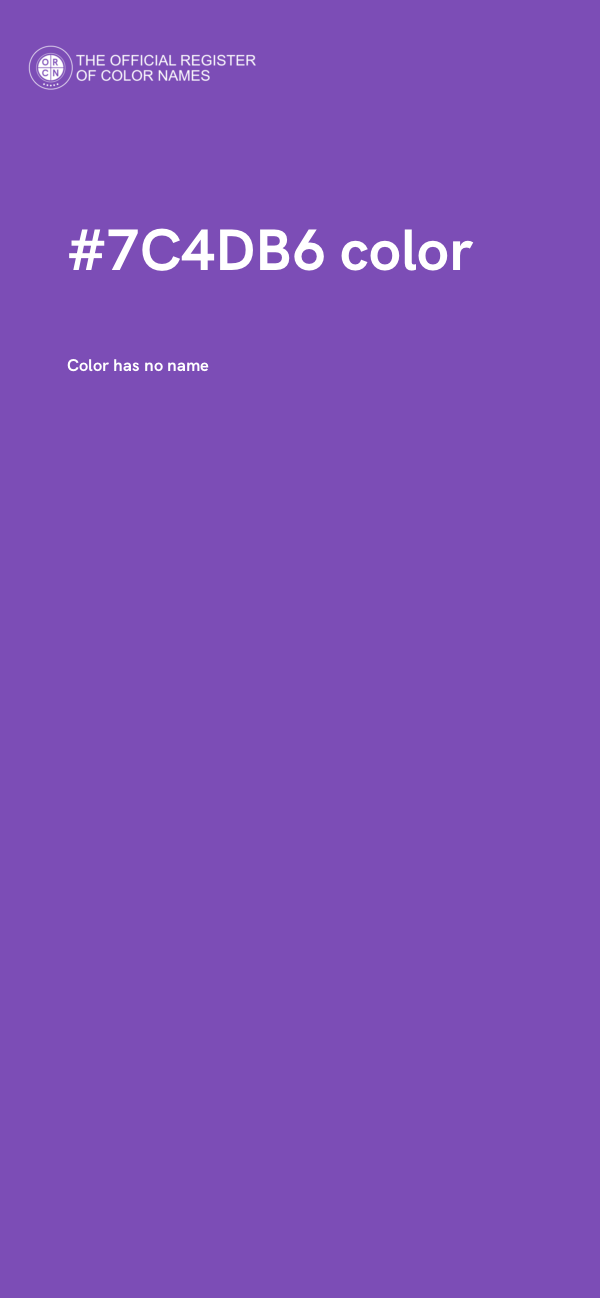 #7C4DB6 color image