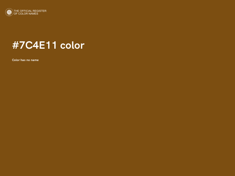#7C4E11 color image