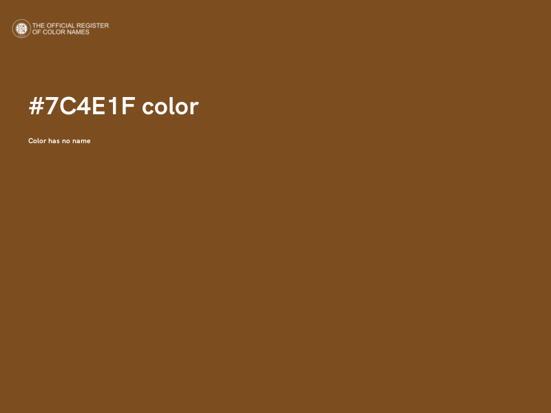 #7C4E1F color image