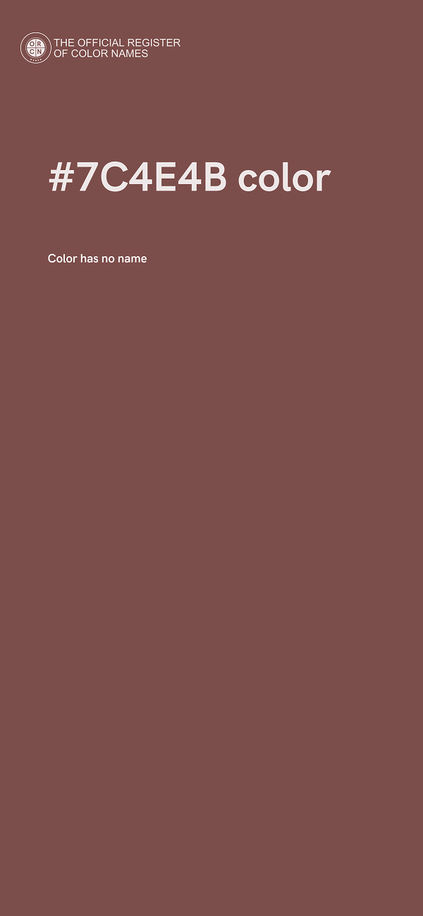 #7C4E4B color image