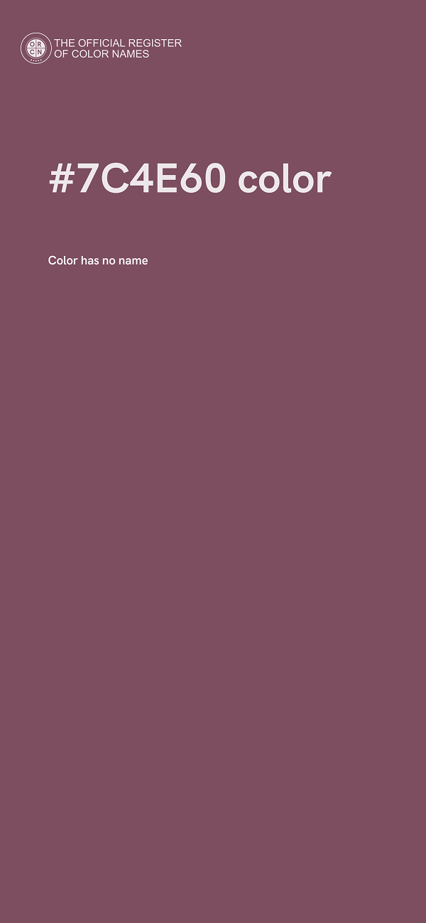 #7C4E60 color image