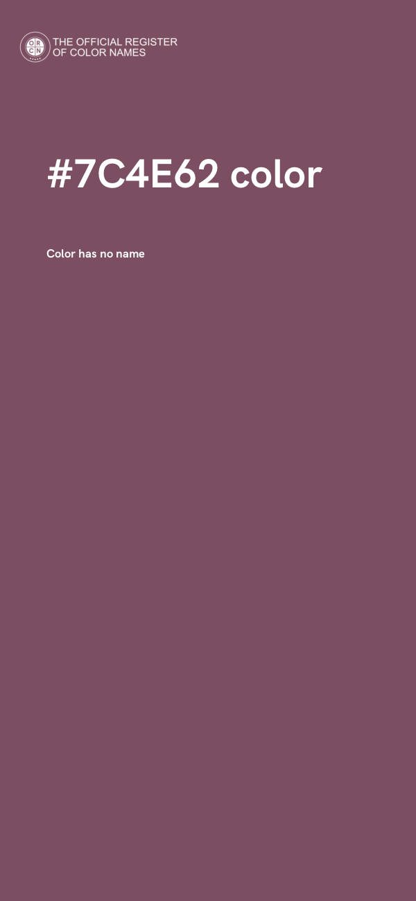 #7C4E62 color image
