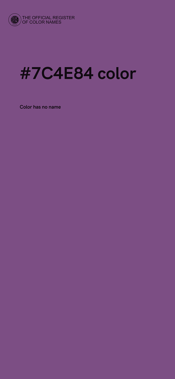 #7C4E84 color image