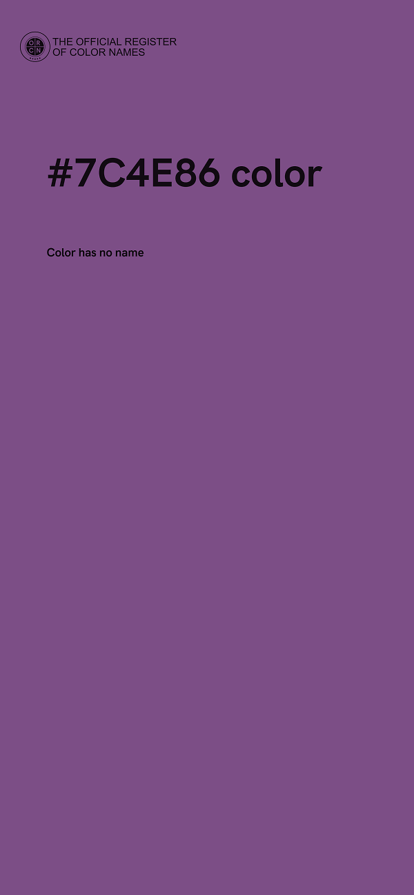 #7C4E86 color image