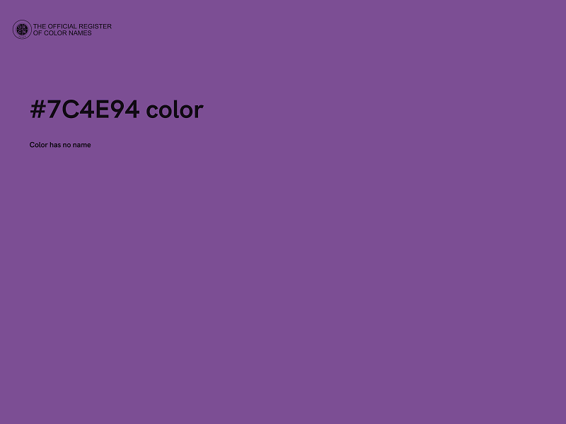 #7C4E94 color image