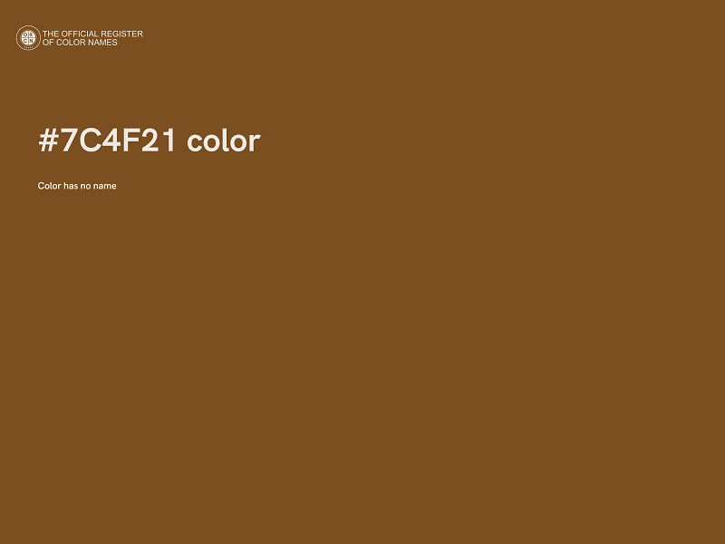 #7C4F21 color image