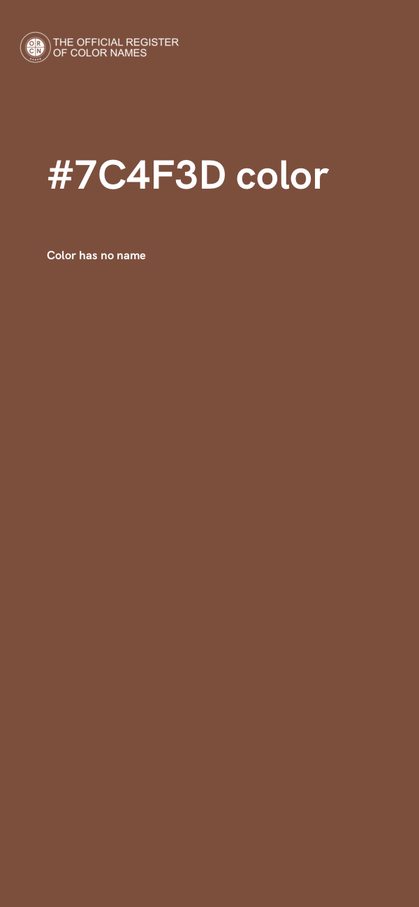 #7C4F3D color image