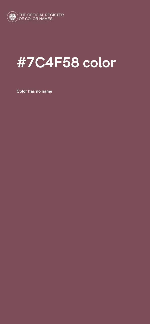 #7C4F58 color image