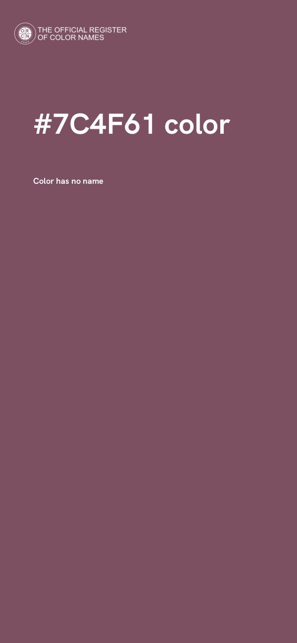 #7C4F61 color image
