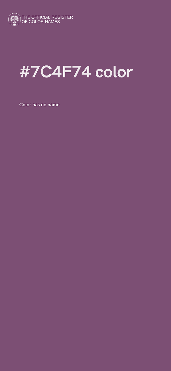 #7C4F74 color image