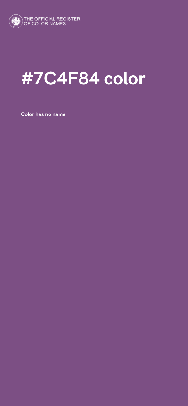 #7C4F84 color image