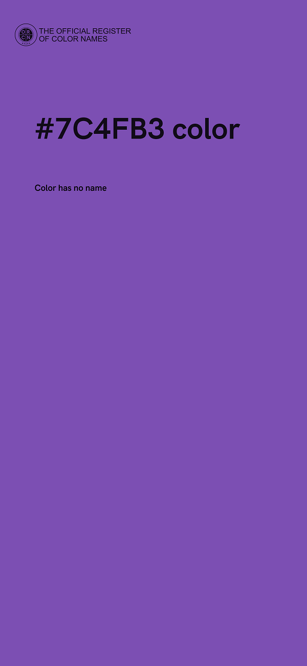 #7C4FB3 color image