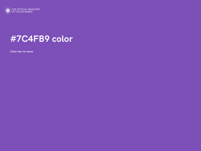 #7C4FB9 color image