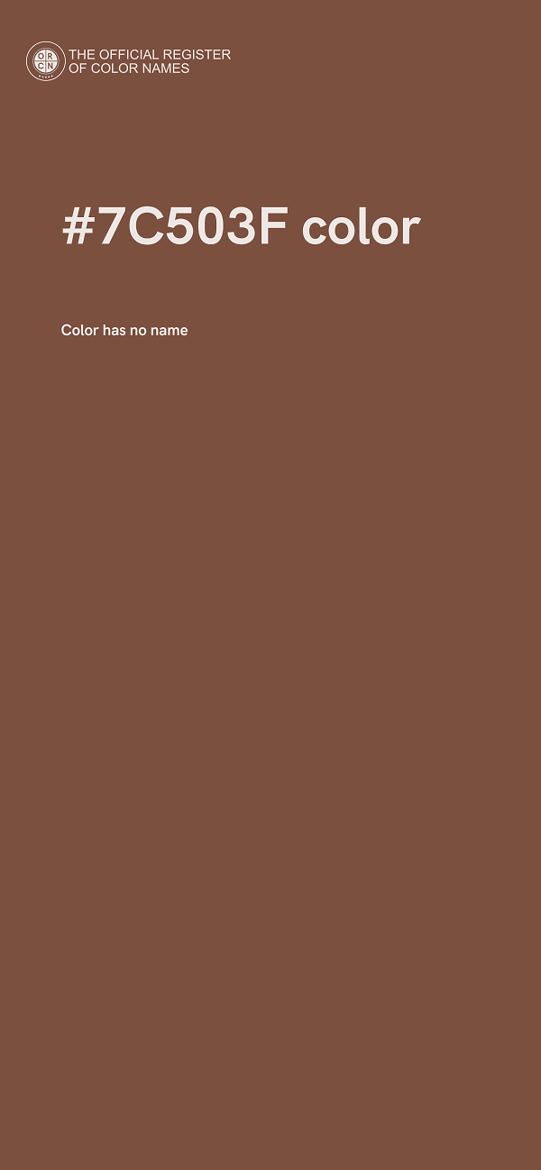 #7C503F color image
