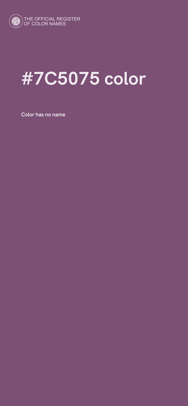 #7C5075 color image