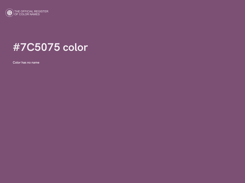 #7C5075 color image
