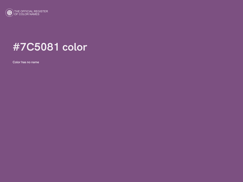 #7C5081 color image