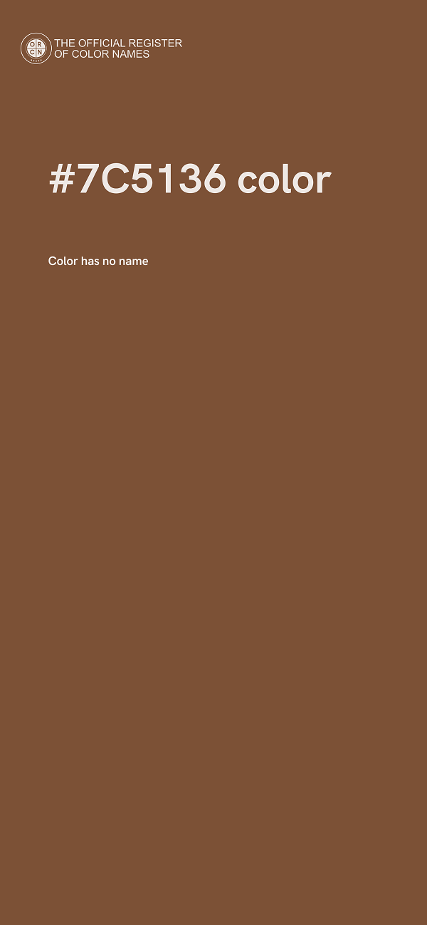 #7C5136 color image