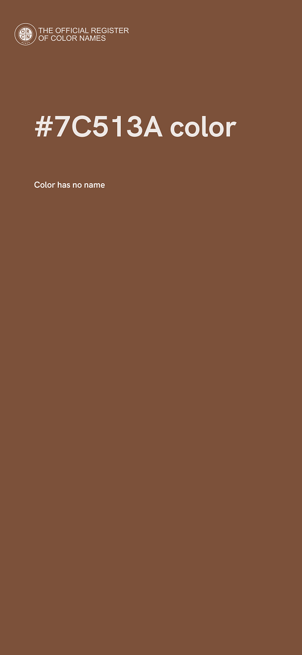 #7C513A color image