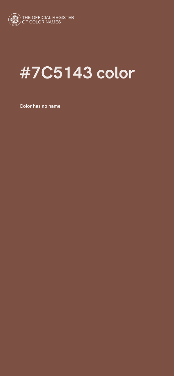 #7C5143 color image
