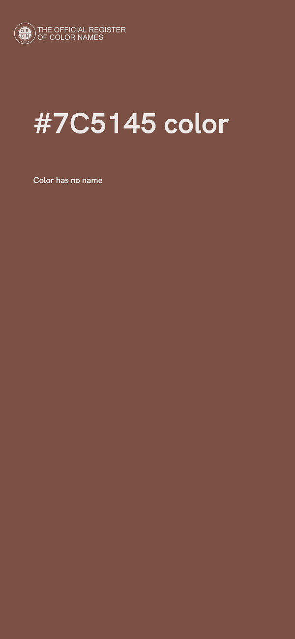 #7C5145 color image