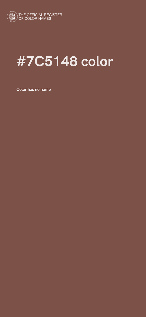 #7C5148 color image