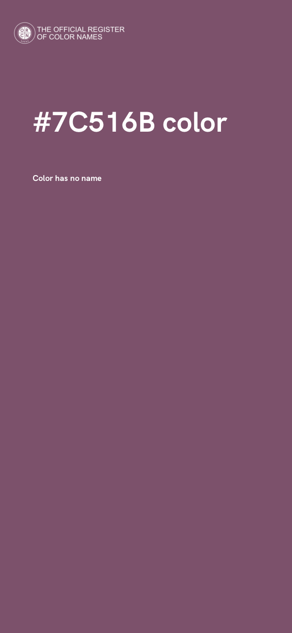 #7C516B color image