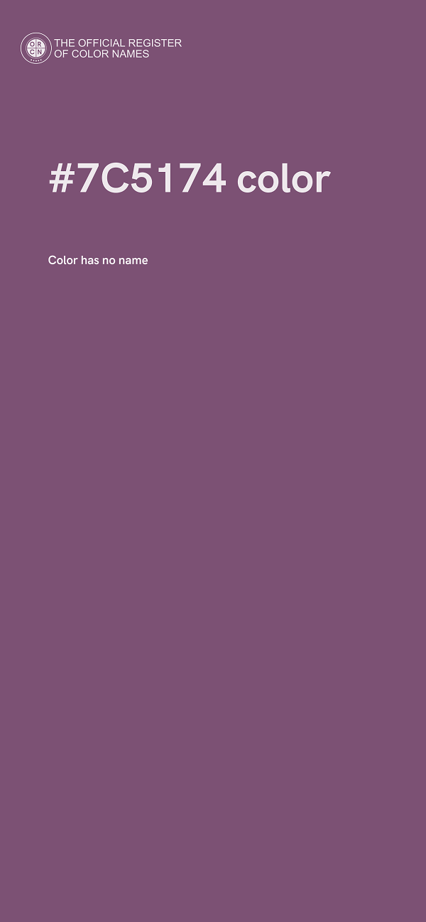 #7C5174 color image