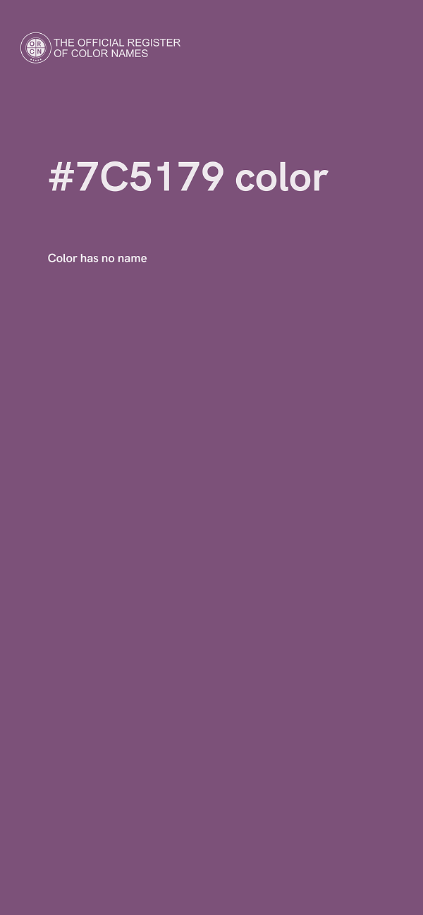 #7C5179 color image