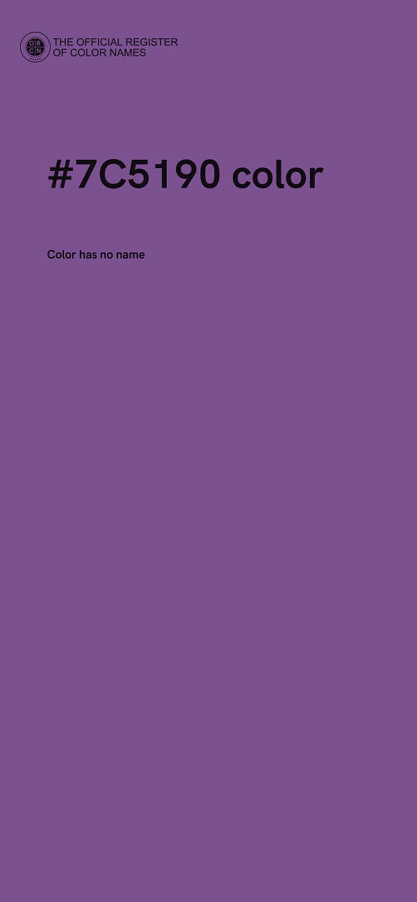 #7C5190 color image
