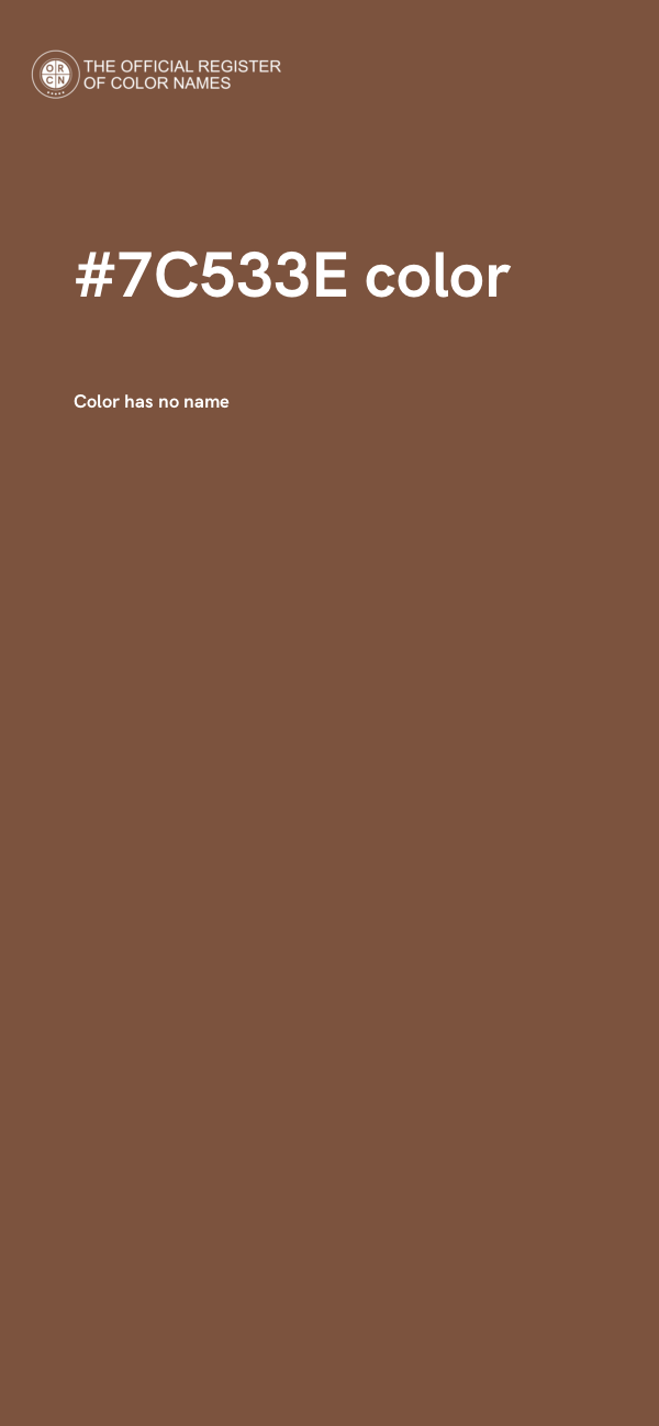 #7C533E color image